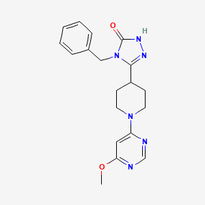 molecular formula C19H22N6O2 B5350752 4-benzyl-5-[1-(6-methoxy-4-pyrimidinyl)-4-piperidinyl]-2,4-dihydro-3H-1,2,4-triazol-3-one 