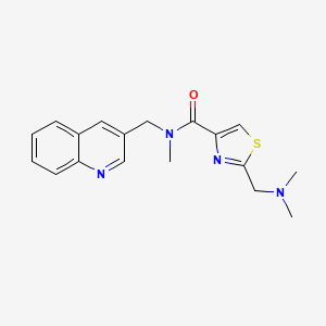 2-[(dimethylamino)methyl]-N-methyl-N-(quinolin-3-ylmethyl)-1,3-thiazole-4-carboxamide