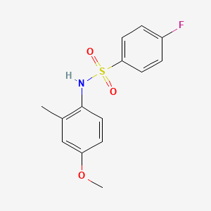 molecular formula C14H14FNO3S B5350782 4-fluoro-N-(4-methoxy-2-methylphenyl)benzenesulfonamide 