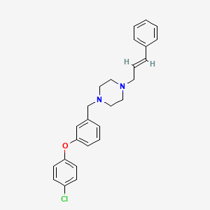 1-[3-(4-chlorophenoxy)benzyl]-4-(3-phenyl-2-propen-1-yl)piperazine