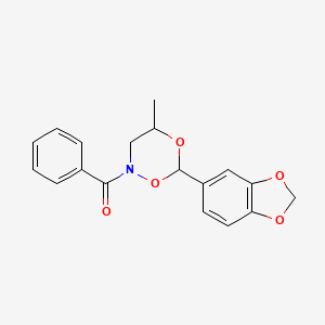 6-(1,3-benzodioxol-5-yl)-2-benzoyl-4-methyl-1,5,2-dioxazinane