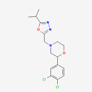 2-(3,4-dichlorophenyl)-4-[(5-isopropyl-1,3,4-oxadiazol-2-yl)methyl]morpholine