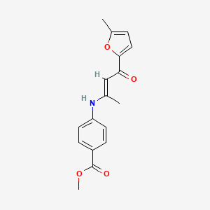 methyl 4-{[1-methyl-3-(5-methyl-2-furyl)-3-oxo-1-propen-1-yl]amino}benzoate