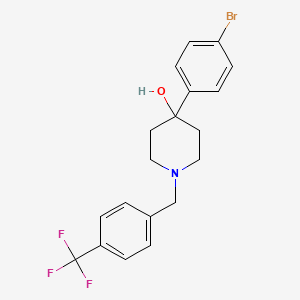 4-(4-Bromophenyl)-1-[[4-(trifluoromethyl)phenyl]methyl]piperidin-4-ol