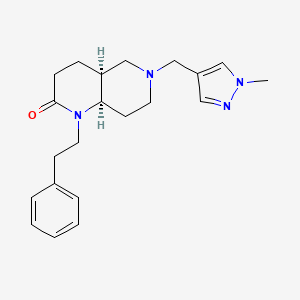 (4aS*,8aR*)-6-[(1-methyl-1H-pyrazol-4-yl)methyl]-1-(2-phenylethyl)octahydro-1,6-naphthyridin-2(1H)-one