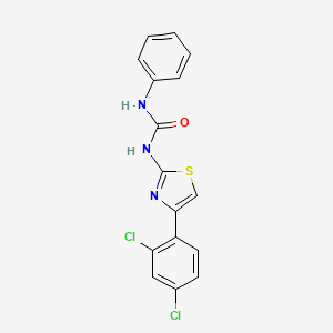 molecular formula C16H11Cl2N3OS B5350843 N-[4-(2,4-dichlorophenyl)-1,3-thiazol-2-yl]-N'-phenylurea CAS No. 5695-15-8