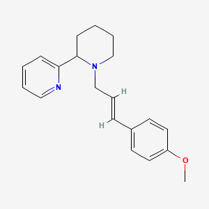 molecular formula C20H24N2O B5350852 2-{1-[(2E)-3-(4-methoxyphenyl)-2-propen-1-yl]-2-piperidinyl}pyridine 