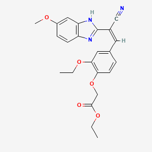 ethyl {4-[2-cyano-2-(5-methoxy-1H-benzimidazol-2-yl)vinyl]-2-ethoxyphenoxy}acetate