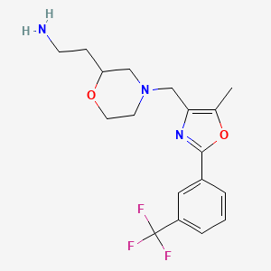 {2-[4-({5-methyl-2-[3-(trifluoromethyl)phenyl]-1,3-oxazol-4-yl}methyl)-2-morpholinyl]ethyl}amine dihydrochloride