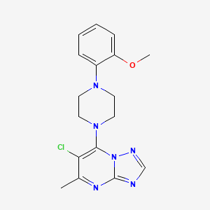 6-chloro-7-[4-(2-methoxyphenyl)-1-piperazinyl]-5-methyl[1,2,4]triazolo[1,5-a]pyrimidine