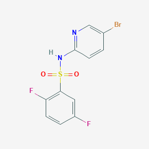 molecular formula C11H7BrF2N2O2S B5350890 N-(5-bromo-2-pyridinyl)-2,5-difluorobenzenesulfonamide 