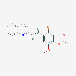 5-bromo-2-methoxy-4-[2-(2-quinolinyl)vinyl]phenyl acetate