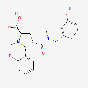 (2S*,4S*,5R*)-5-(2-fluorophenyl)-4-{[(3-hydroxybenzyl)(methyl)amino]carbonyl}-1-methylpyrrolidine-2-carboxylic acid