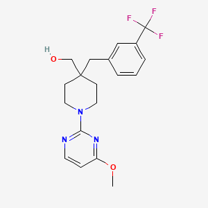 {1-(4-methoxypyrimidin-2-yl)-4-[3-(trifluoromethyl)benzyl]piperidin-4-yl}methanol