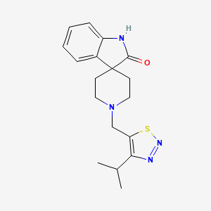 molecular formula C18H22N4OS B5350928 1'-[(4-isopropyl-1,2,3-thiadiazol-5-yl)methyl]spiro[indole-3,4'-piperidin]-2(1H)-one 