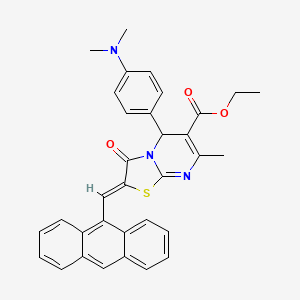 ethyl 2-(9-anthrylmethylene)-5-[4-(dimethylamino)phenyl]-7-methyl-3-oxo-2,3-dihydro-5H-[1,3]thiazolo[3,2-a]pyrimidine-6-carboxylate