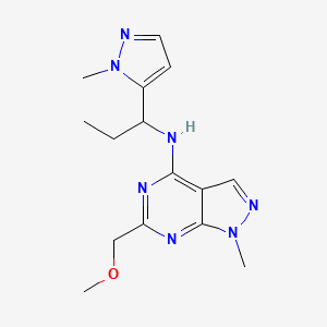 6-(methoxymethyl)-1-methyl-N-[1-(1-methyl-1H-pyrazol-5-yl)propyl]-1H-pyrazolo[3,4-d]pyrimidin-4-amine