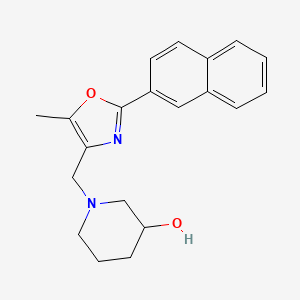 1-{[5-methyl-2-(2-naphthyl)-1,3-oxazol-4-yl]methyl}piperidin-3-ol