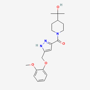 2-[1-({5-[(2-methoxyphenoxy)methyl]-1H-pyrazol-3-yl}carbonyl)piperidin-4-yl]propan-2-ol