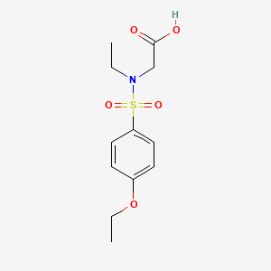 molecular formula C12H17NO5S B5351001 N-[(4-ethoxyphenyl)sulfonyl]-N-ethylglycine 