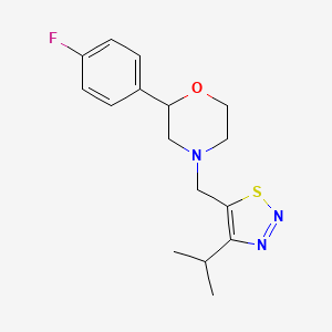 2-(4-fluorophenyl)-4-[(4-isopropyl-1,2,3-thiadiazol-5-yl)methyl]morpholine