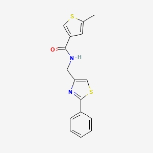 molecular formula C16H14N2OS2 B5351017 5-methyl-N-[(2-phenyl-1,3-thiazol-4-yl)methyl]-3-thiophenecarboxamide 