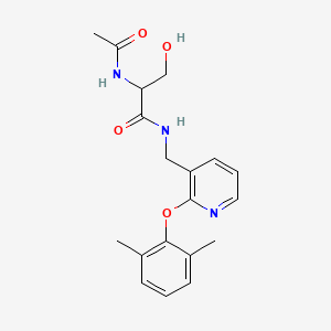 molecular formula C19H23N3O4 B5351026 N~2~-acetyl-N~1~-{[2-(2,6-dimethylphenoxy)pyridin-3-yl]methyl}serinamide 