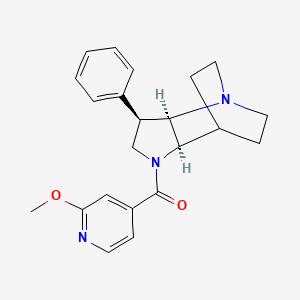 molecular formula C22H25N3O2 B5351043 (3R*,3aR*,7aR*)-1-(2-methoxyisonicotinoyl)-3-phenyloctahydro-4,7-ethanopyrrolo[3,2-b]pyridine 