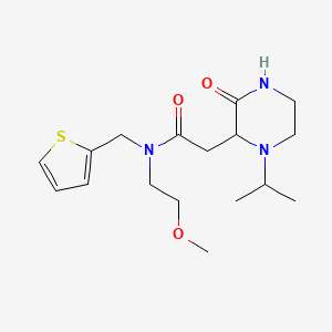 molecular formula C17H27N3O3S B5351069 2-(1-isopropyl-3-oxo-2-piperazinyl)-N-(2-methoxyethyl)-N-(2-thienylmethyl)acetamide 