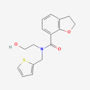 molecular formula C16H17NO3S B5351074 N-(2-hydroxyethyl)-N-(2-thienylmethyl)-2,3-dihydro-1-benzofuran-7-carboxamide 