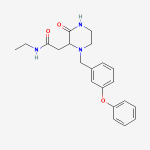 N-ethyl-2-[3-oxo-1-(3-phenoxybenzyl)-2-piperazinyl]acetamide