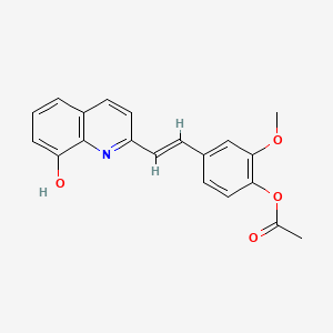 molecular formula C20H17NO4 B5351086 4-[(1E)-2-(8-HYDROXYQUINOLIN-2-YL)ETHENYL]-2-METHOXYPHENYL ACETATE 