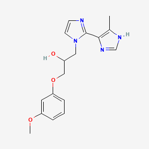 molecular formula C17H20N4O3 B5351092 1-(3-methoxyphenoxy)-3-(5'-methyl-1H,3'H-2,4'-biimidazol-1-yl)propan-2-ol 