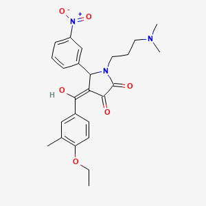 1-[3-(dimethylamino)propyl]-4-(4-ethoxy-3-methylbenzoyl)-3-hydroxy-5-(3-nitrophenyl)-1,5-dihydro-2H-pyrrol-2-one