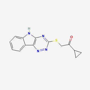 1-cyclopropyl-2-(5H-[1,2,4]triazino[5,6-b]indol-3-ylthio)ethanone