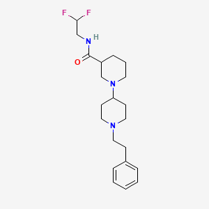 molecular formula C21H31F2N3O B5351118 N-(2,2-difluoroethyl)-1'-(2-phenylethyl)-1,4'-bipiperidine-3-carboxamide 