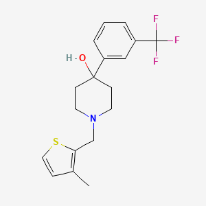 molecular formula C18H20F3NOS B5351126 1-[(3-methyl-2-thienyl)methyl]-4-[3-(trifluoromethyl)phenyl]-4-piperidinol 