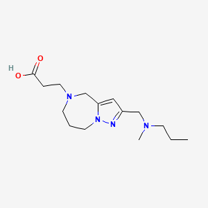 3-[2-{[methyl(propyl)amino]methyl}-7,8-dihydro-4H-pyrazolo[1,5-a][1,4]diazepin-5(6H)-yl]propanoic acid