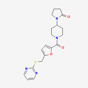 1-(1-{5-[(pyrimidin-2-ylthio)methyl]-2-furoyl}piperidin-4-yl)pyrrolidin-2-one