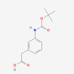 molecular formula C13H17NO4 B053512 N-Boc-3-氨基苯基乙酸 CAS No. 123036-51-1
