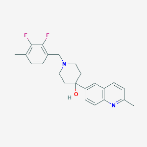 1-(2,3-difluoro-4-methylbenzyl)-4-(2-methylquinolin-6-yl)piperidin-4-ol