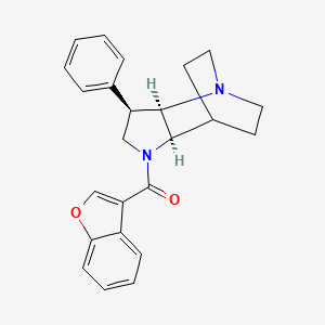 molecular formula C24H24N2O2 B5351251 (3R*,3aR*,7aR*)-1-(1-benzofuran-3-ylcarbonyl)-3-phenyloctahydro-4,7-ethanopyrrolo[3,2-b]pyridine 