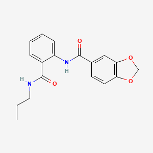 N-{2-[(propylamino)carbonyl]phenyl}-1,3-benzodioxole-5-carboxamide