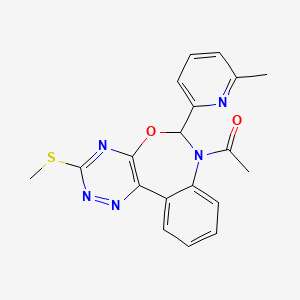 7-acetyl-6-(6-methyl-2-pyridinyl)-3-(methylthio)-6,7-dihydro[1,2,4]triazino[5,6-d][3,1]benzoxazepine