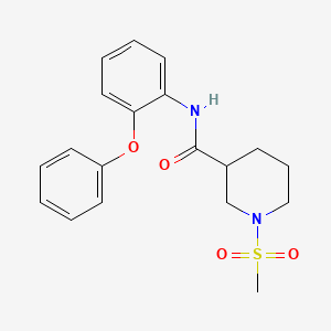 molecular formula C19H22N2O4S B5351263 1-(methylsulfonyl)-N-(2-phenoxyphenyl)-3-piperidinecarboxamide 