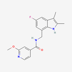 N-[(5-fluoro-2,3-dimethyl-1H-indol-7-yl)methyl]-2-methoxyisonicotinamide