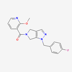 1-(4-fluorobenzyl)-5-[(2-methoxypyridin-3-yl)carbonyl]-1,4,5,6-tetrahydropyrrolo[3,4-c]pyrazole