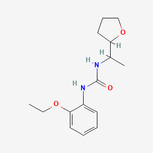 molecular formula C15H22N2O3 B5351316 1-(2-Ethoxyphenyl)-3-[1-(tetrahydrofuran-2-yl)ethyl]urea 