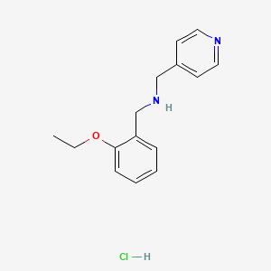 molecular formula C15H19ClN2O B5351357 N-[(2-ethoxyphenyl)methyl]-1-pyridin-4-ylmethanamine;hydrochloride 