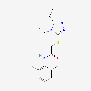 molecular formula C16H22N4OS B5351360 2-[(4,5-diethyl-4H-1,2,4-triazol-3-yl)thio]-N-(2,6-dimethylphenyl)acetamide 